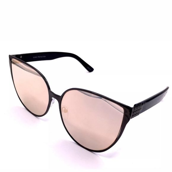 🍍Trendy Cateye Mirror Black Sunglasses - Picture 4 of 6